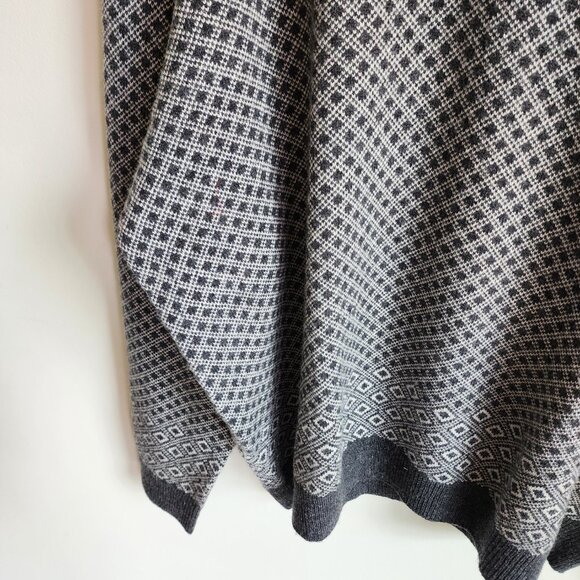 4XL Sweater Gray White Jos A Bank V Neck Nordic New Winter Wool Blend 4XB Jumper - Picture 10 of 17